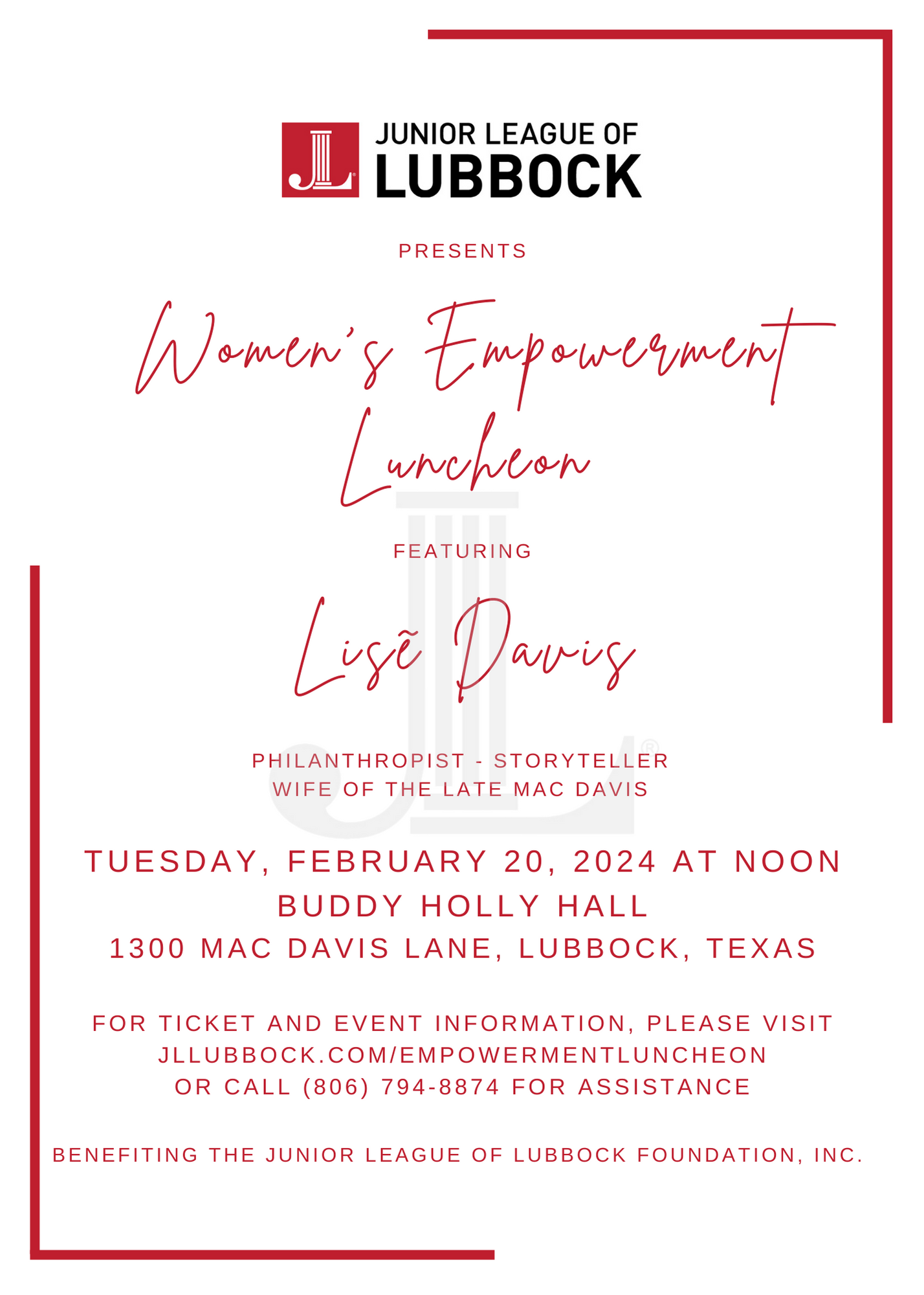 Women’s Empowerment Luncheon – Junior League of Lubbock